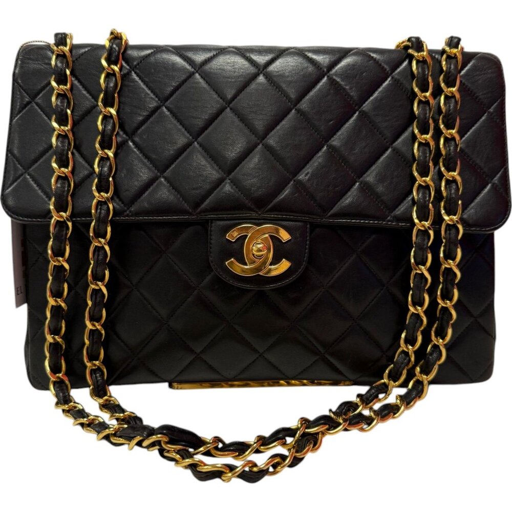 (EH) Chanel Crossbody Bag Black Leather